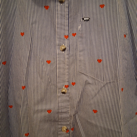 Peau De Loup Blue Striped Shirt with Red Details - Picture 2 of 4